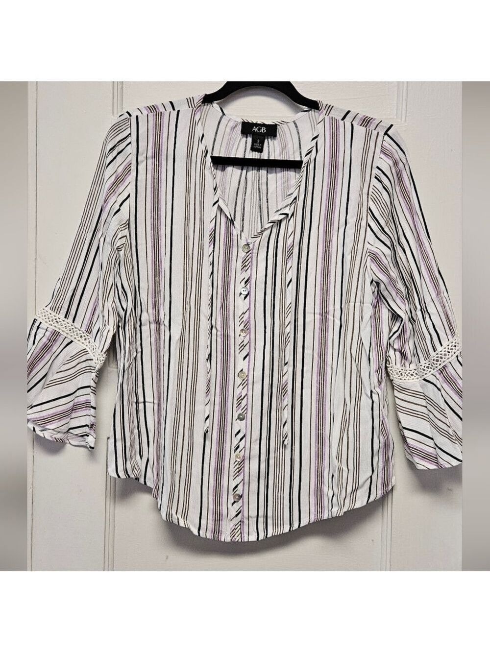 AGB Women's Striped Lounge Set Size Small